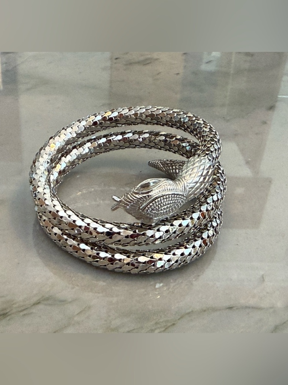 Vintage Whiting & Davis "Oromesh" Snake Bracelet